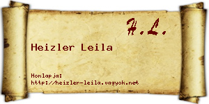 Heizler Leila névjegykártya